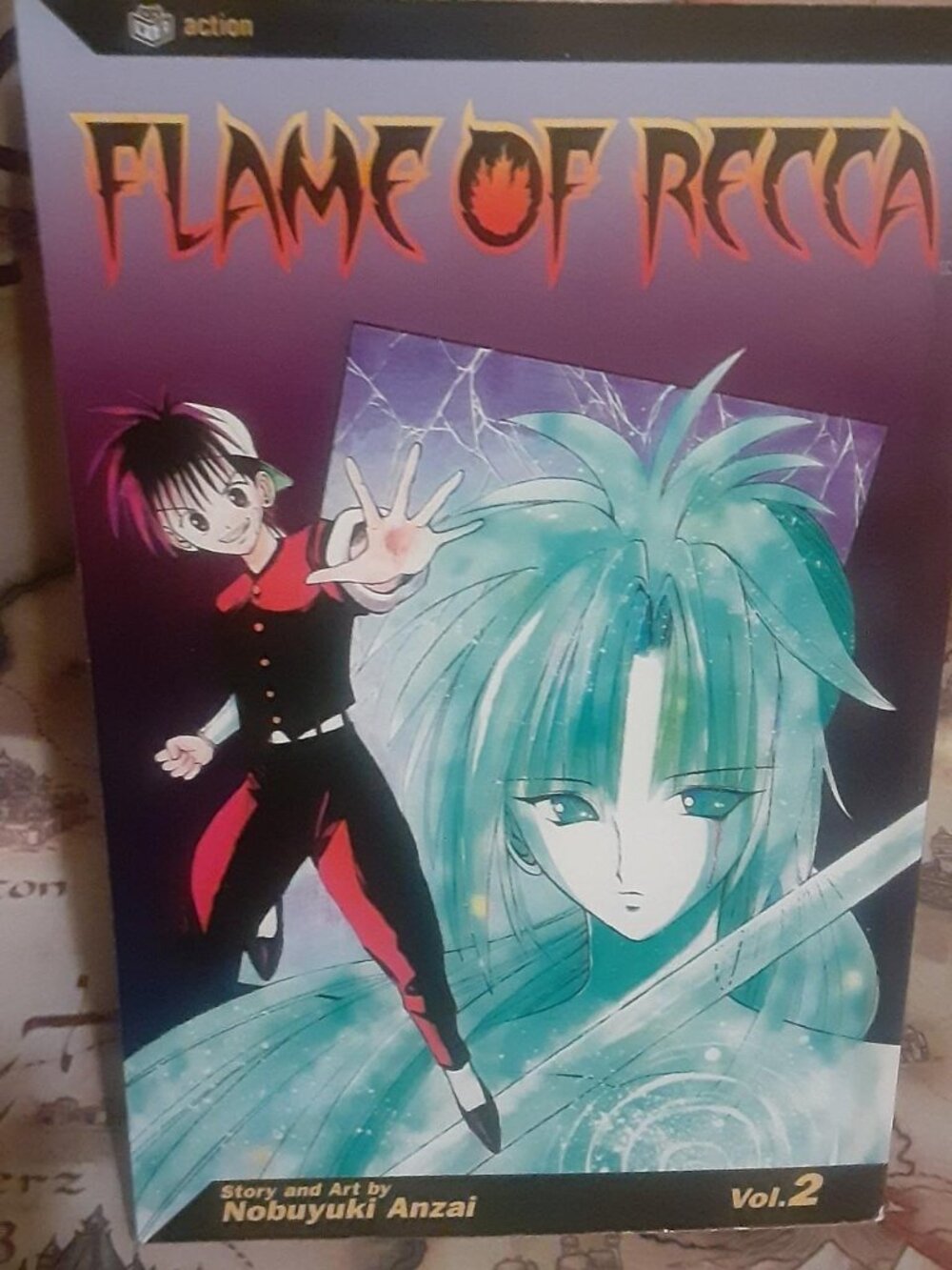 Flame of Recca vol 2 by Nobuyuki Anzai Viz 1st edition English manga